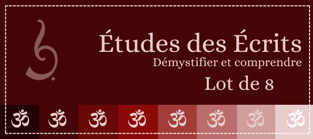 Études d'écrits importants de la philosophie du yoga (bouddhistes, vedanta, samkhya, etc.)