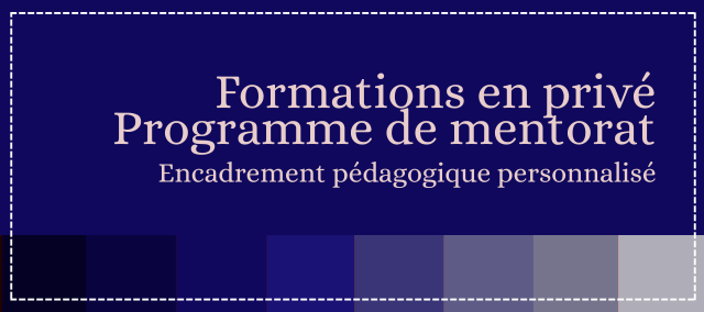 Formations en privé ou Programme de mentorat: pédagogie centrée sur l'individu